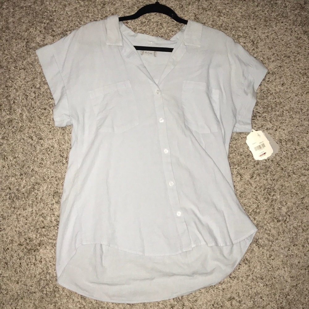 Altar'd State. Powder blue button up.